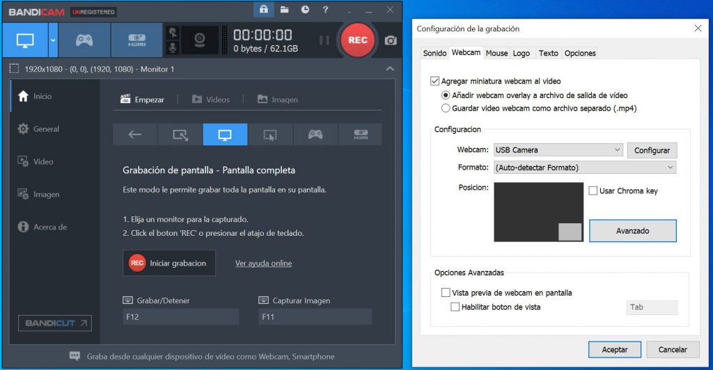 Grabar pantalla con BANDICAM